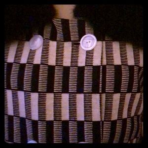 Vintage 50s knit car coat with fur collar & cuffs